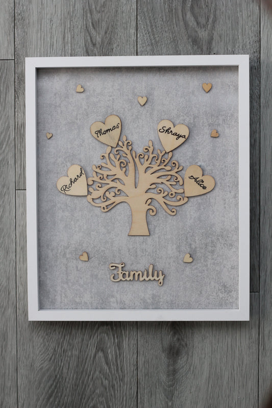 Forever Ours Personalised Family Heart Frame